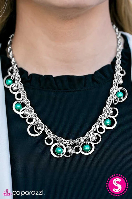 Paparazzi Necklace ~ Galaxy Gala - Green