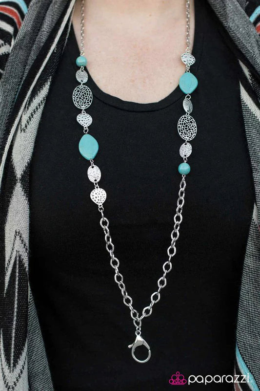 Paparazzi Necklace ~ A-MASON Grace - Blue