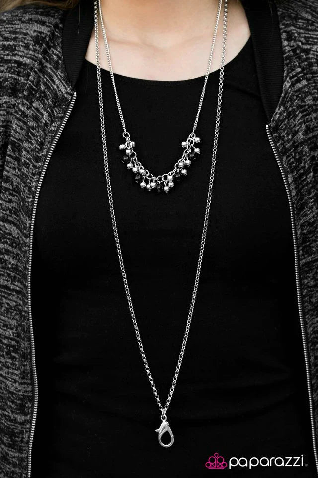 Paparazzi Necklace ~ Runway Sparkle - Black