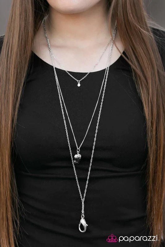 Paparazzi Necklace ~ Easy On The Druzy - Black