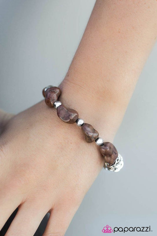 Paparazzi Bracelet ~ Mountain Masquerade - Brown