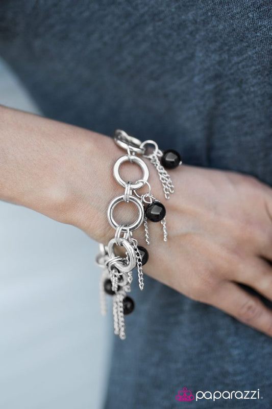 Paparazzi Bracelet ~ Tassel Me This - Black