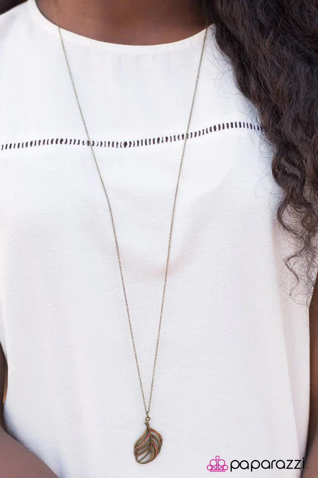 Paparazzi Necklace ~ FLIGHT Of A Lifetime - Brass