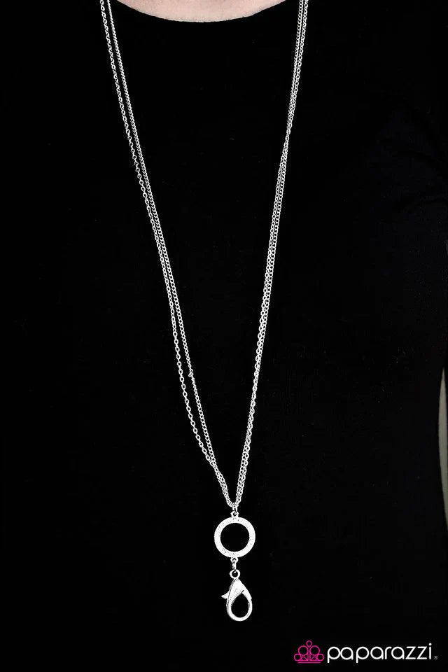 Paparazzi Necklace ~ One on One - White