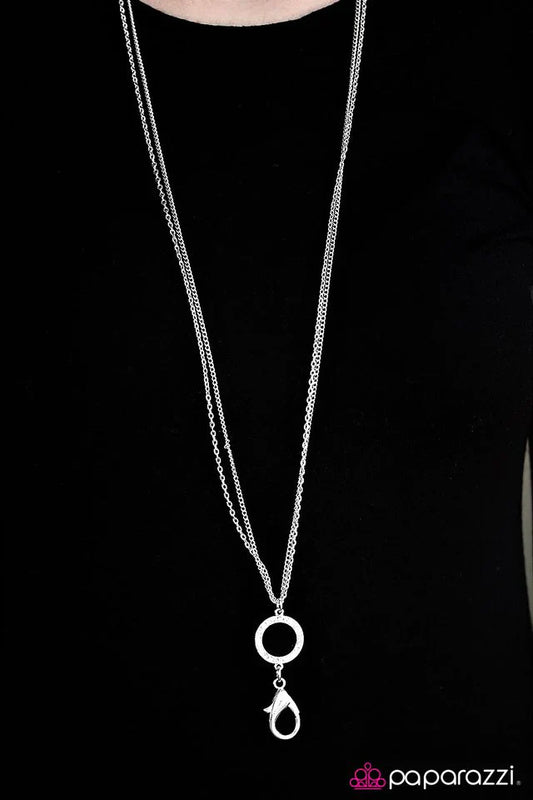 Paparazzi Necklace ~ One on One - White