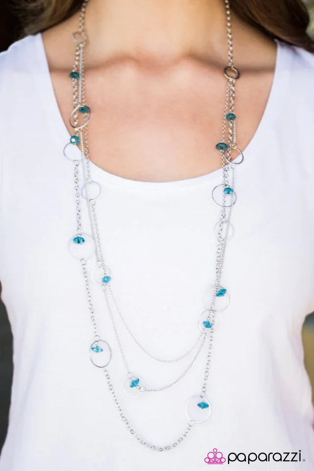 Paparazzi Necklace ~ Footloose and Fancy Free - Blue