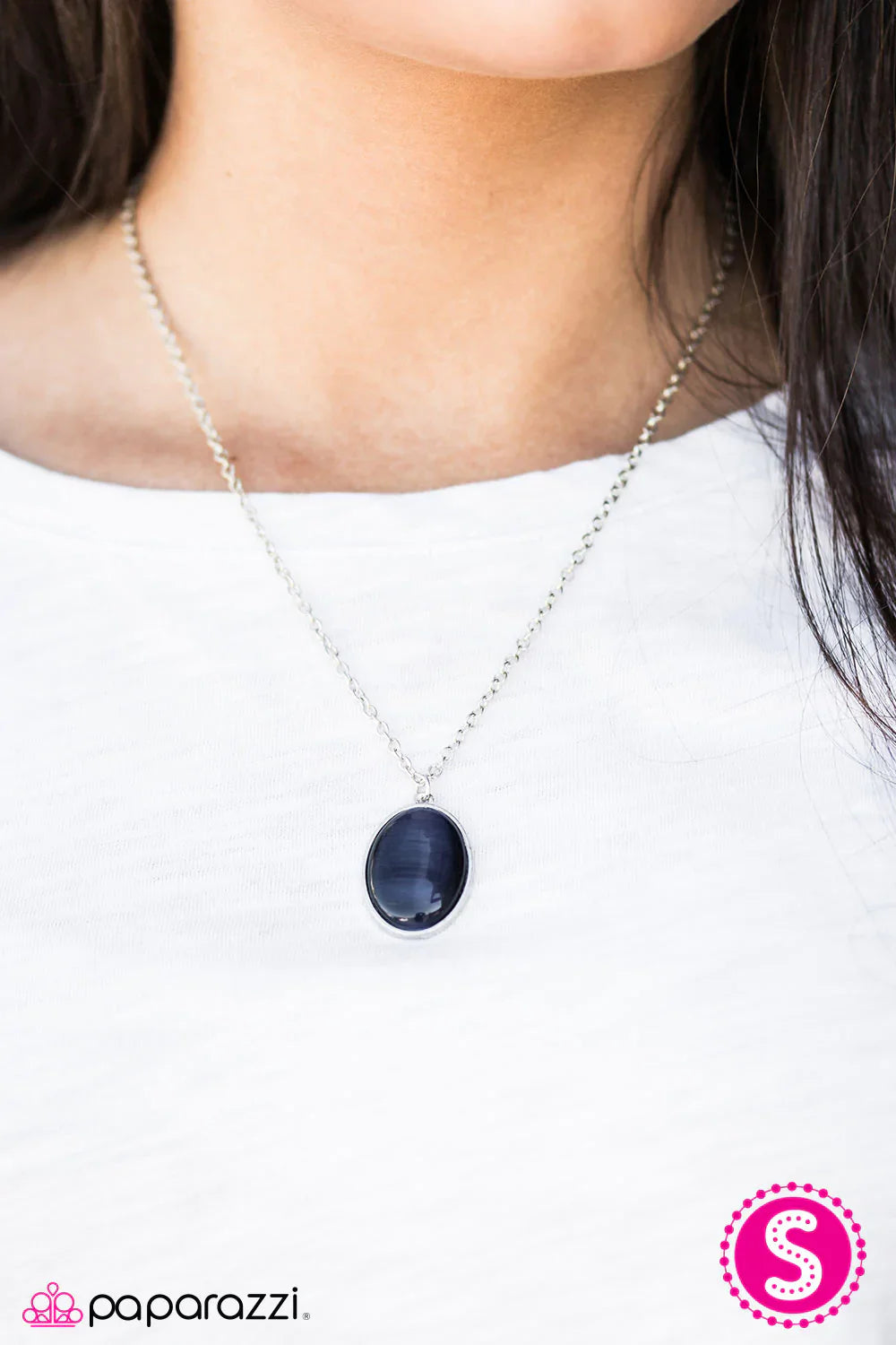 Paparazzi Necklace ~ MOON Swings - Blue