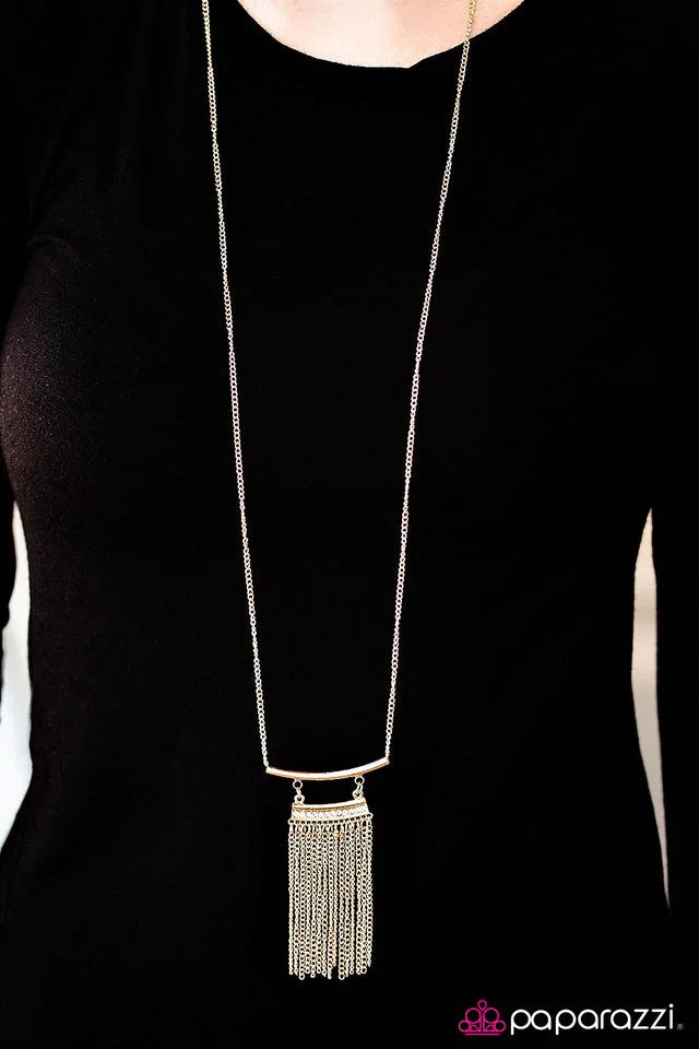 Paparazzi Necklace ~ Tempting Temptress - Gold