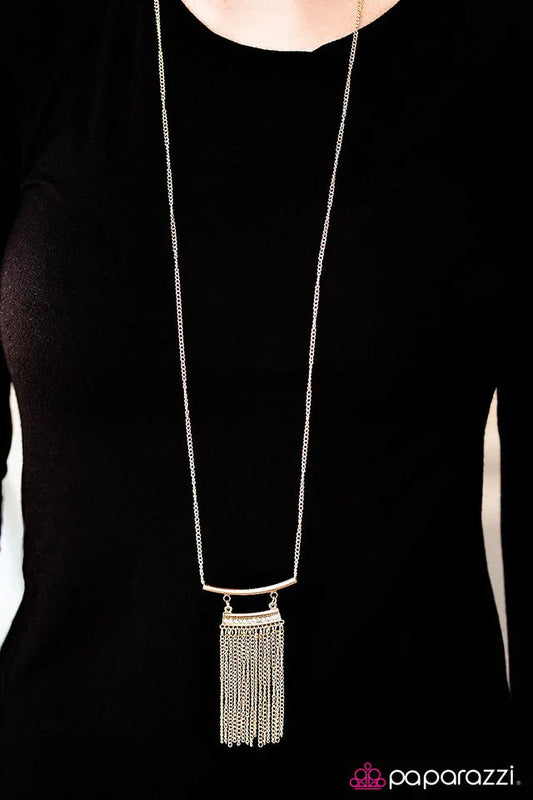 Paparazzi Necklace ~ Tempting Temptress - Gold