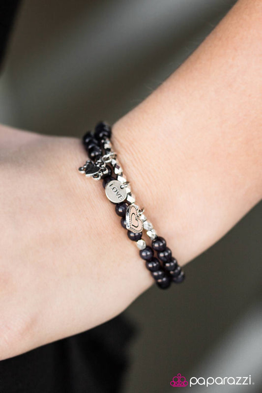 Paparazzi Bracelet ~ Choose Love  - Black