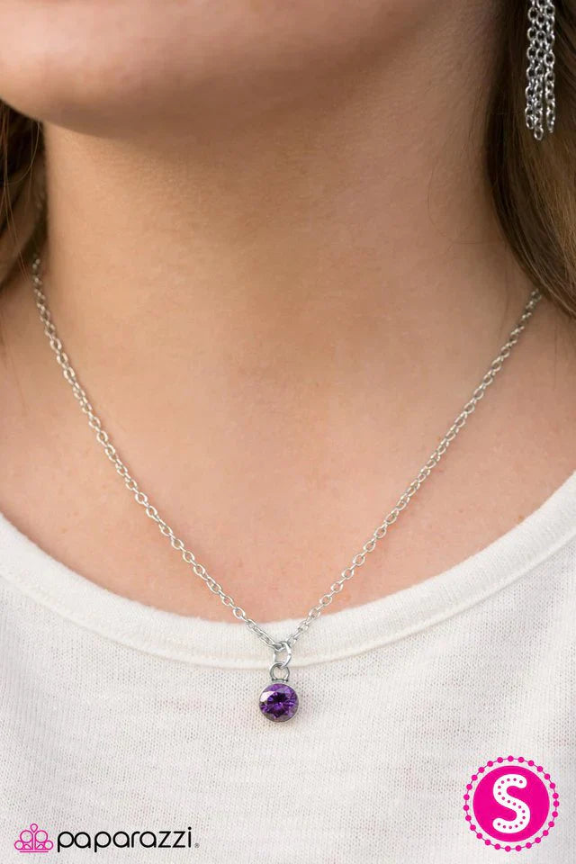 Paparazzi Necklace ~ Just A Spark - Purple