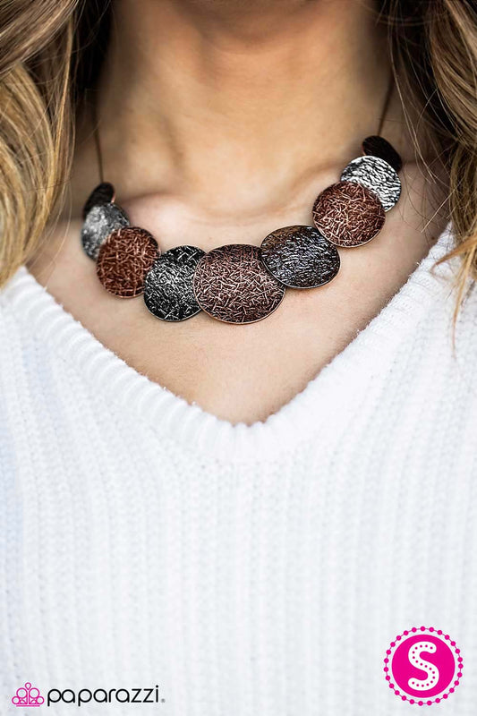 Paparazzi Necklace ~ Cave Rules  - Copper