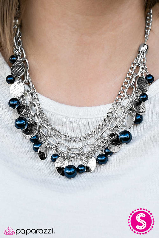 Paparazzi Necklace ~ SEAing Stars - Blue