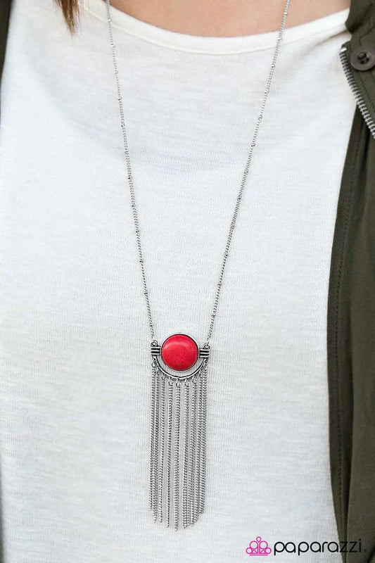Paparazzi Necklace ~ After Dusk - Red