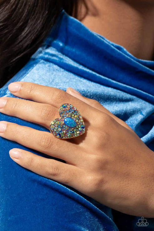 Paparazzi Ring ~ Bejeweled Beau - Blue