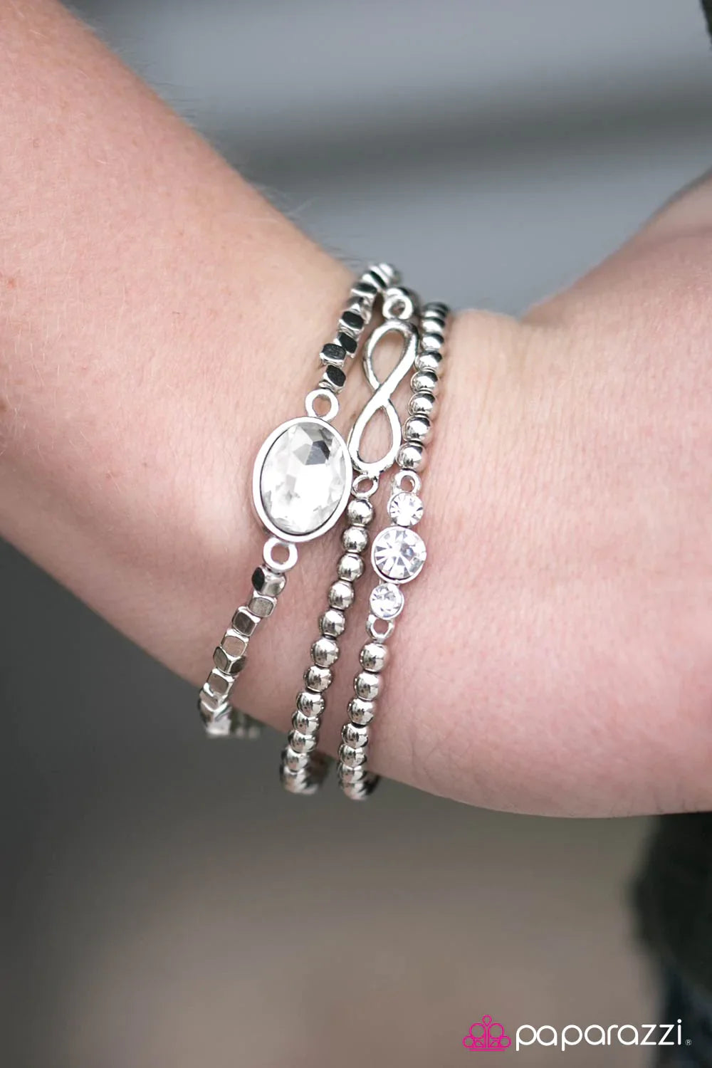 Paparazzi Bracelet ~ Greatest Luxury  - White