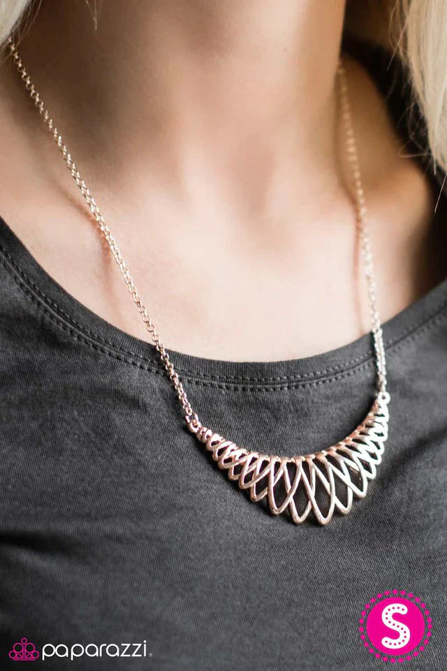 Paparazzi Necklace ~ Amazon Allure - Rose Gold