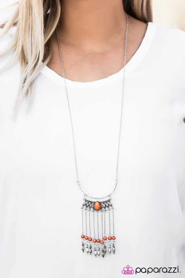 Paparazzi Necklace ~ Mountain Beauty - Orange