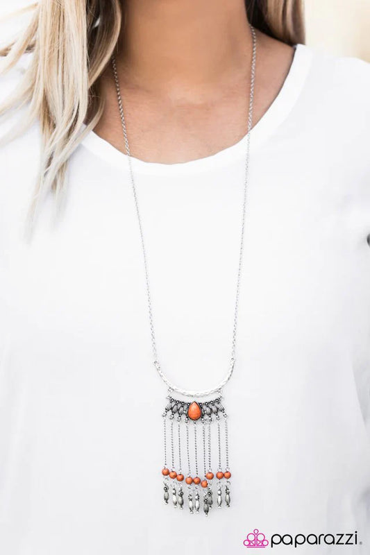 Paparazzi Necklace ~ Mountain Beauty - Orange