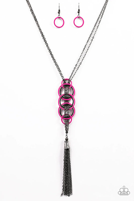 Paparazzi Necklace ~ Start Your Engines! - Pink