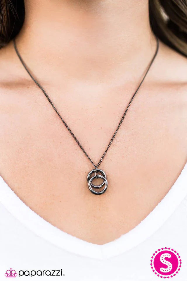 Paparazzi Necklace ~ All Is Calm, All Is Bright - Black