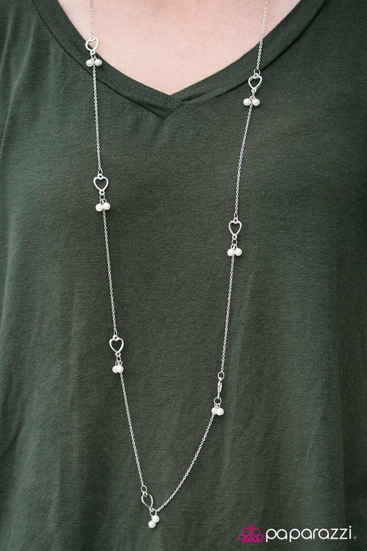 Paparazzi Necklace ~ Its Your Love - White