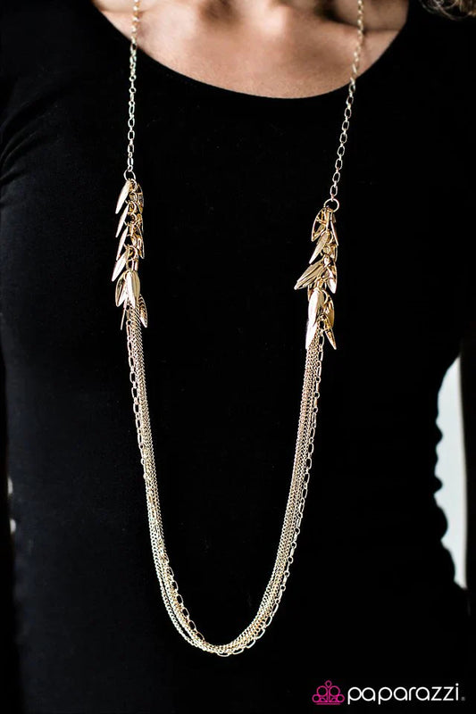 Paparazzi Necklace ~ Feline Fascination - Gold