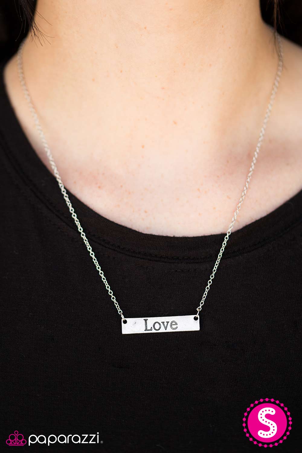 Paparazzi Necklace ~ It Must Be Love  - Silver