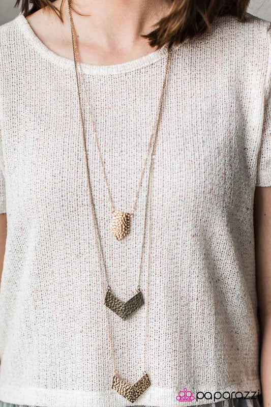 Paparazzi Necklace ~ Flash Point - Gold