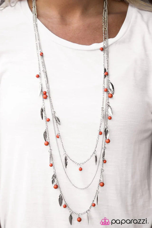 Paparazzi Necklace ~ Keep It Sassy - Orange