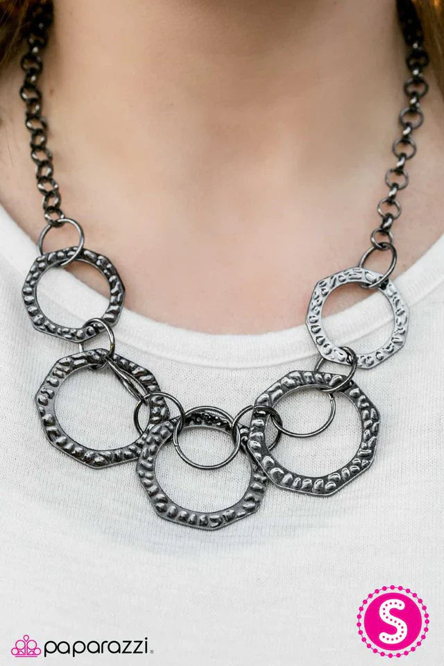 Paparazzi Necklace ~ Cave Couture - Black