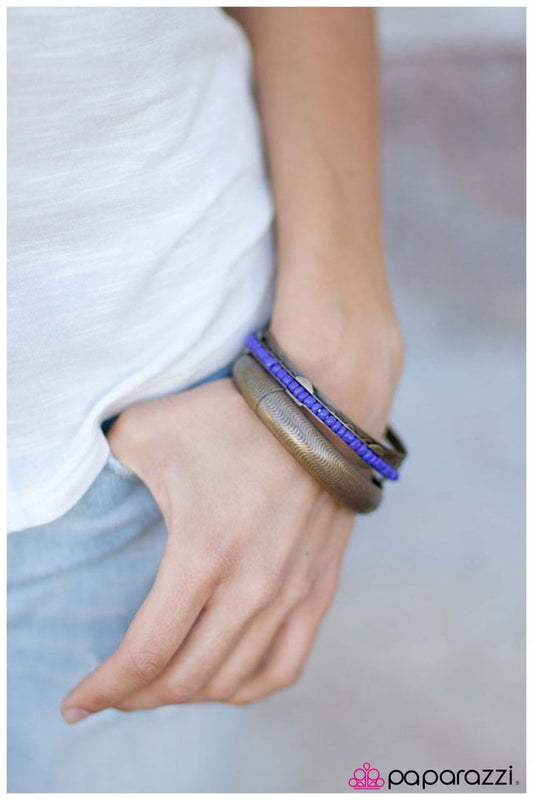 Paparazzi Bracelet ~ Royally Seeded - Brass