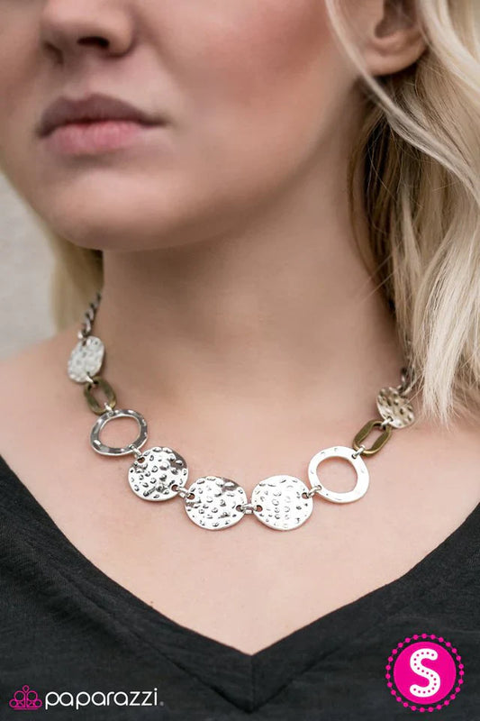 Paparazzi Necklace ~ Cave Craze - Silver