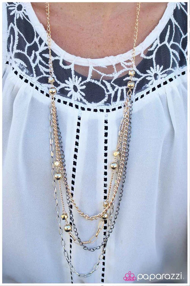Paparazzi Necklace ~ Ball and Chain - Gold
