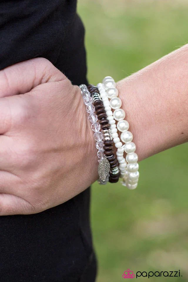 Paparazzi Bracelet ~ Forest Fest - White