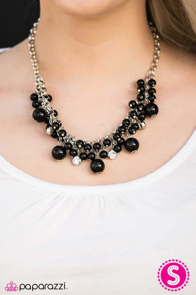 Paparazzi Necklace ~ She Said Yes - Black