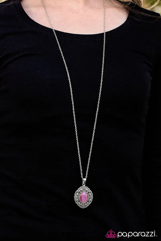 Paparazzi Necklace ~ Big Freeze - Pink