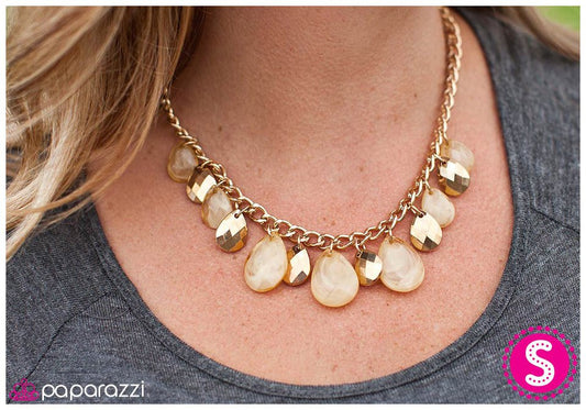 Paparazzi Necklace ~ Misted With a Chance of Gold - Yellow