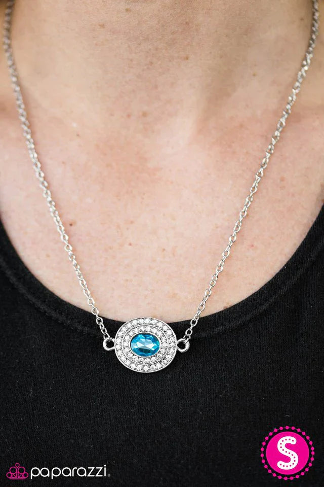 Paparazzi Necklace ~ All The Grandeur In The World - Blue