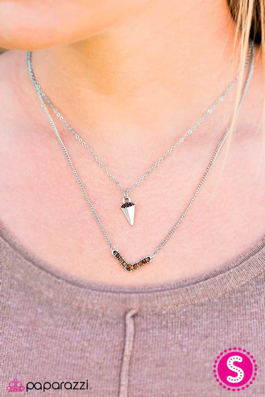 Paparazzi Necklace ~ Fear My GLITTER! - Brown