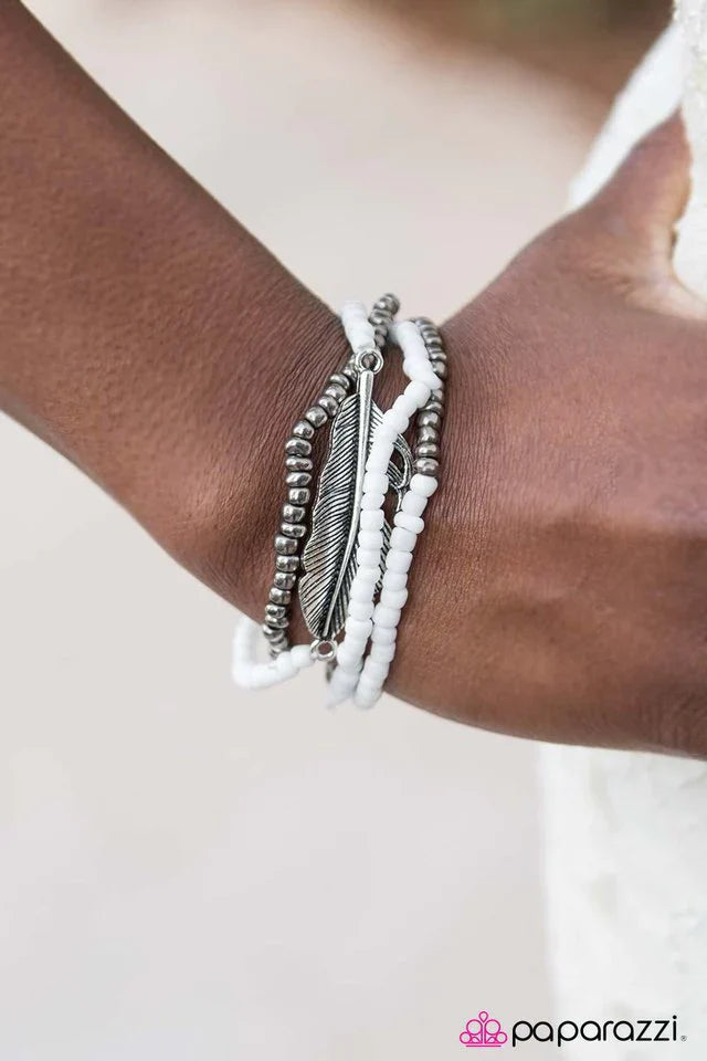 Paparazzi Bracelet ~ Thunderbird - White