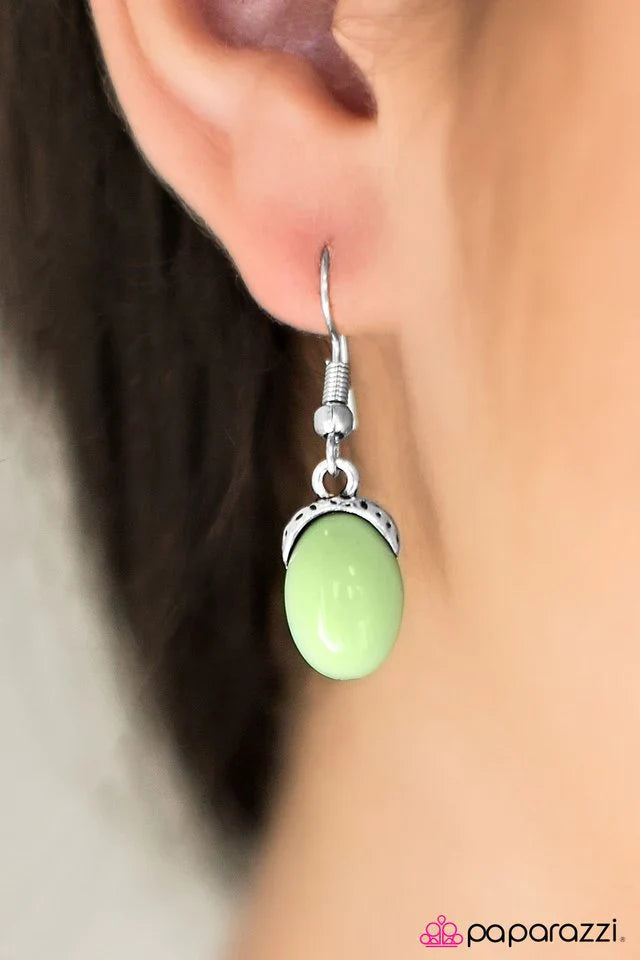 Paparazzi Earring ~ Color Scheme - Green