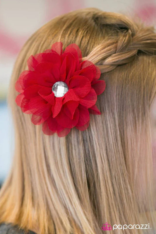 Paparazzi Hair Accessories ~ Here Comes the Bride - Red