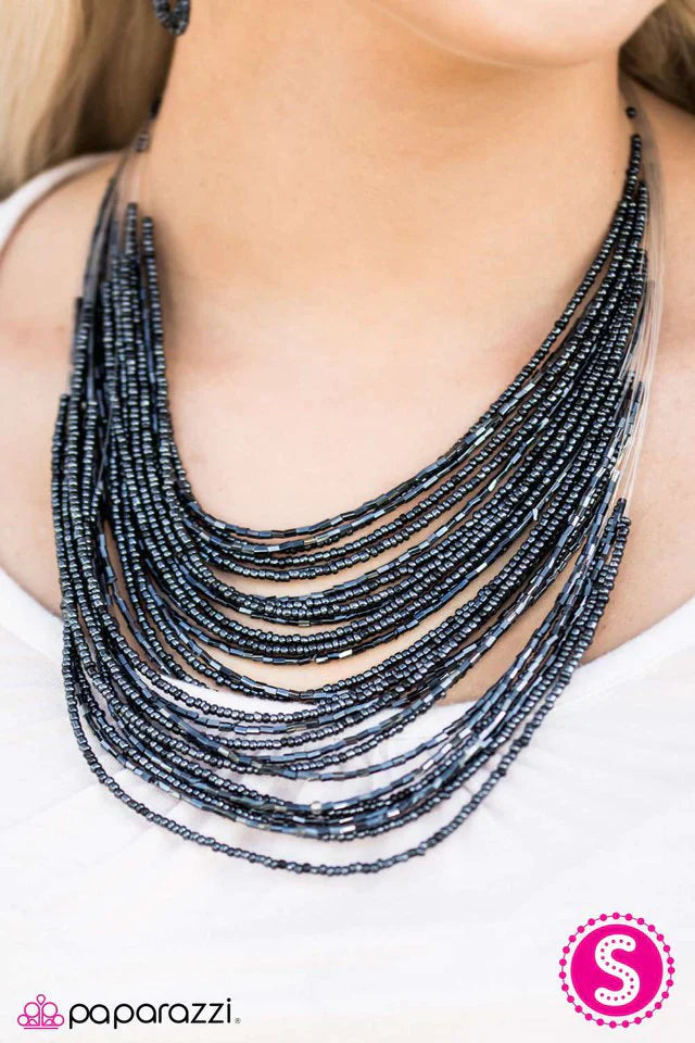 Paparazzi Necklace ~ Starlight Serenade - Blue