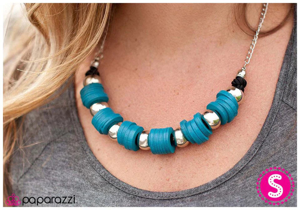 Paparazzi Necklace ~ Organically Ocean - Blue