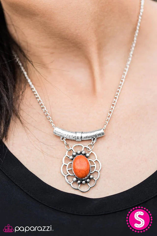 Paparazzi Necklace ~ Canyon Cruiser - Orange