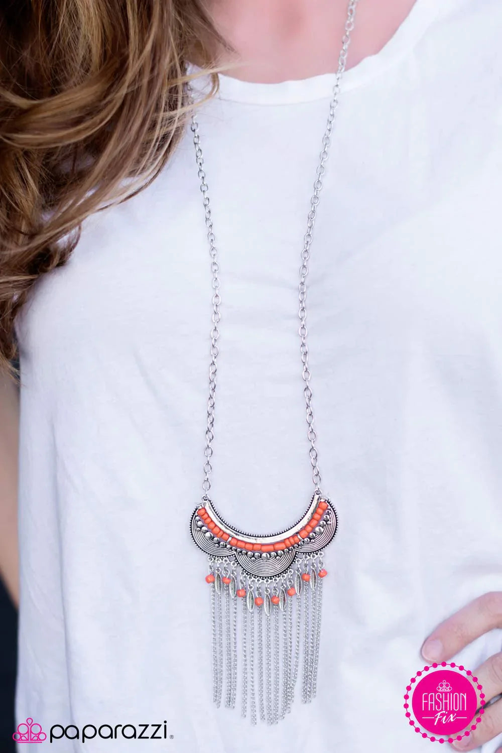 Paparazzi Necklace ~ Tribal Fusion  - Orange