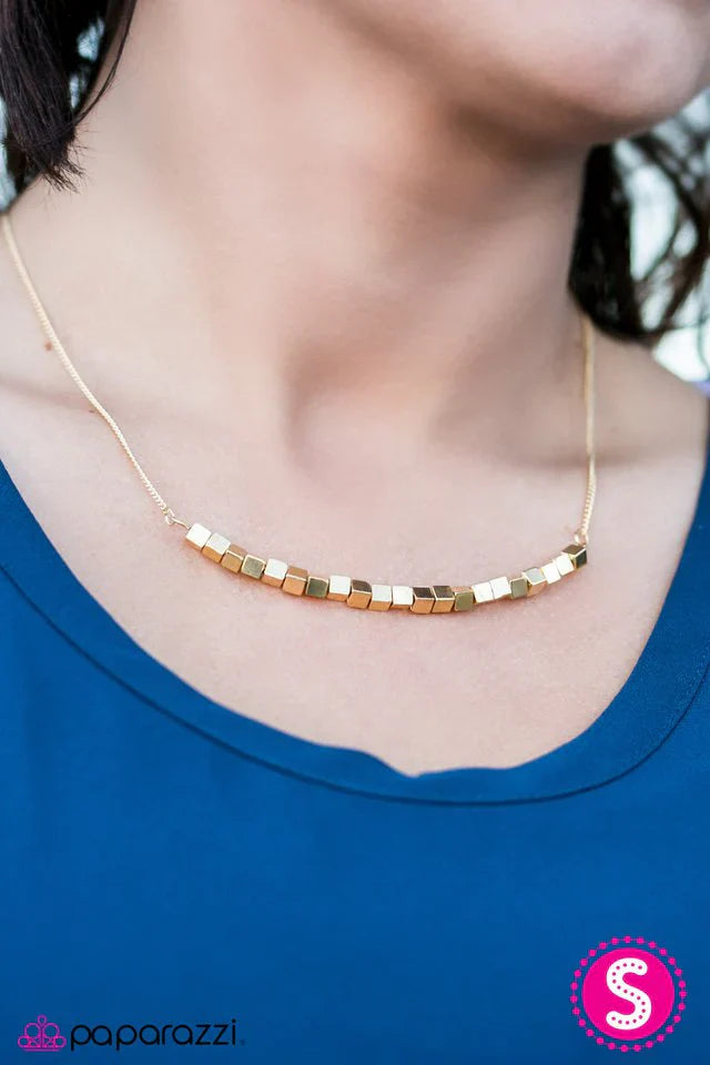 Paparazzi Necklace ~ Boombox Baby - Gold