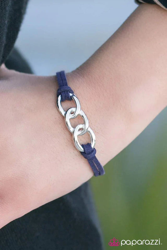 Paparazzi Bracelet ~ Lock It Down - Blue