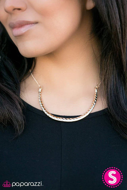 Paparazzi Necklace ~ Bull-Headed - Gold